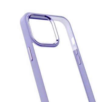iPhone 13 Pro Max Clear Hybrid Bumper Case Cover - Purple | Australia