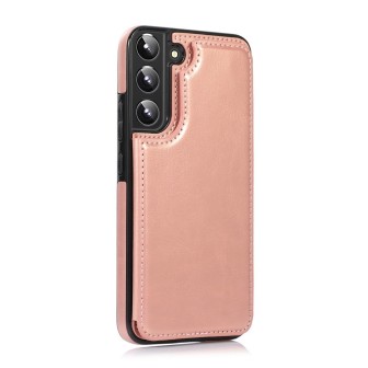 Samsung Galaxy S23 Leather Wallet Flip Diary Case Cover - Rose Gold