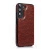 Samsung Galaxy S23 Plus Leather Wallet Flip Diary Case Cover - Brown