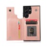 Samsung Galaxy S23 Ultra Leather Wallet Flip Diary Case Cover - Rose G