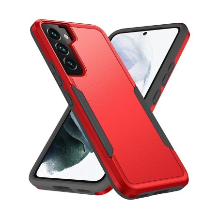 Samsung Galaxy S23 Plus Slim Shockproof Clear Case Cover - Red