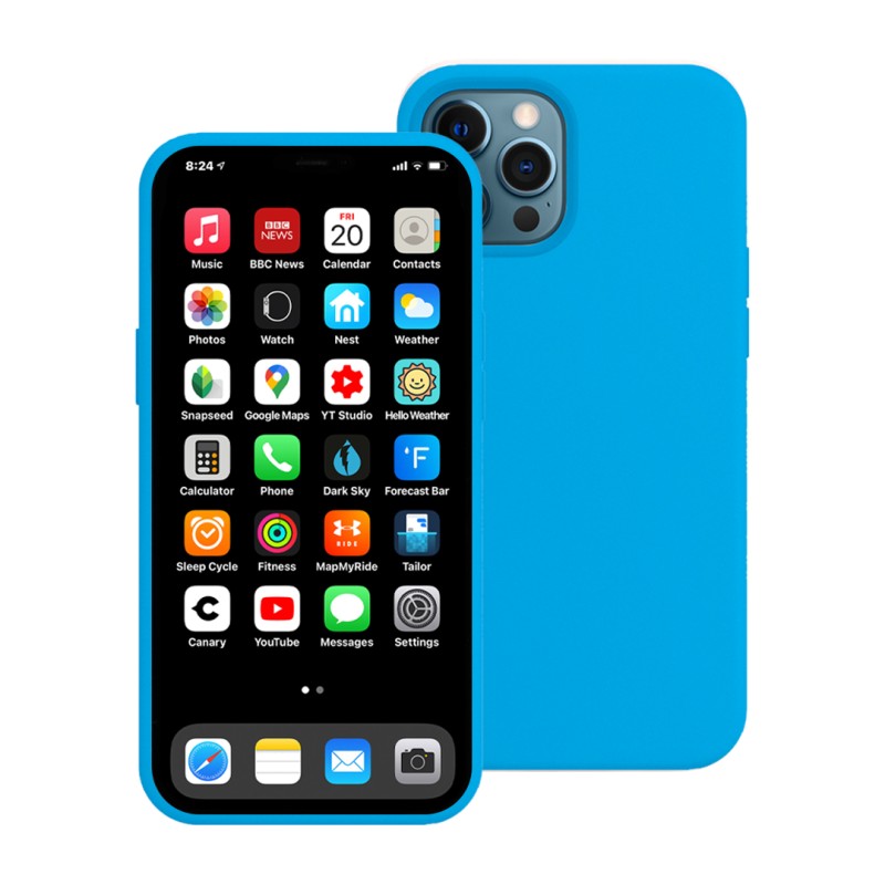 iPhone 15 Pro Liquid Silicone Case Cover - Blue | Australia