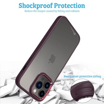 iPhone 15 Pro Clear Hybrid Bumper Case Cover - Pink | Australia