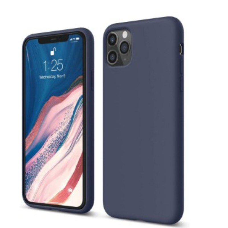 iPhone 11 Pro Max Liquid Silicone Case Cover - Navy | Australia