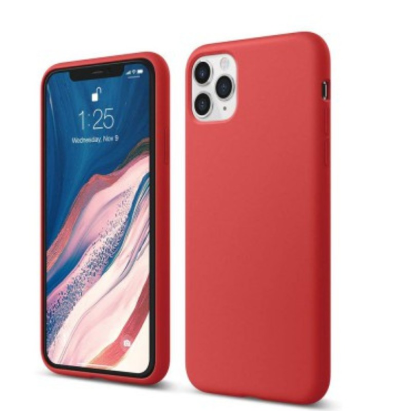 iPhone 11 Pro Max Liquid Silicone Case Cover - Red | Australia