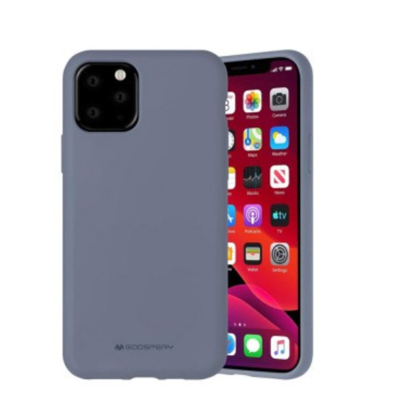 iPhone 11 Pro Max Silicone Grey Case Cover - Lavender | Australia
