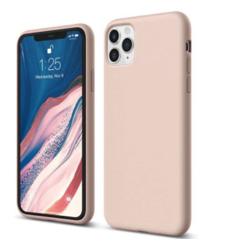 iPhone 11 Pro Liquid Silicone Pink Case Cover - Sand | Australia