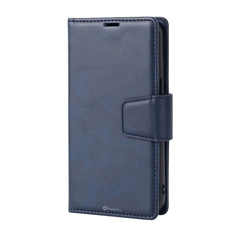 iPhone 16 Plus Magnetic Flip Wallet Case Cover - Navy | Australia