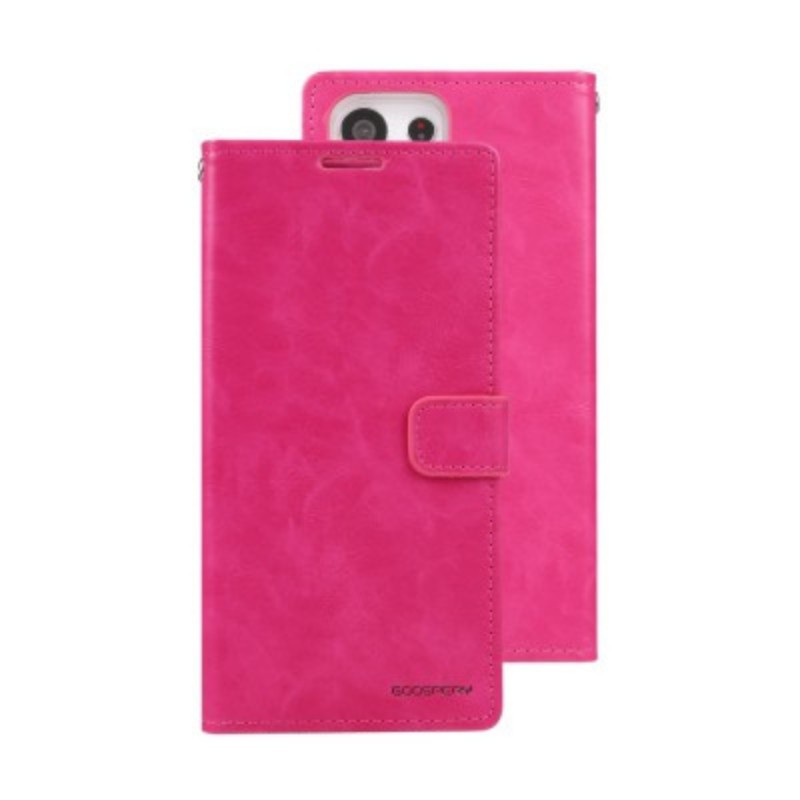 Samsung Galaxy S23 Ultra Blue Moon Diary Hotpink Case Cover - Hot Pink