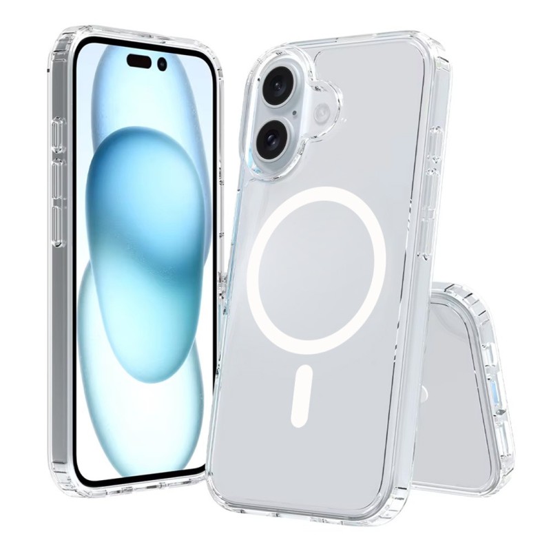 iPhone 16 Plus Premium Clear Case Cover: High-Quality Acrylic + TPU, M