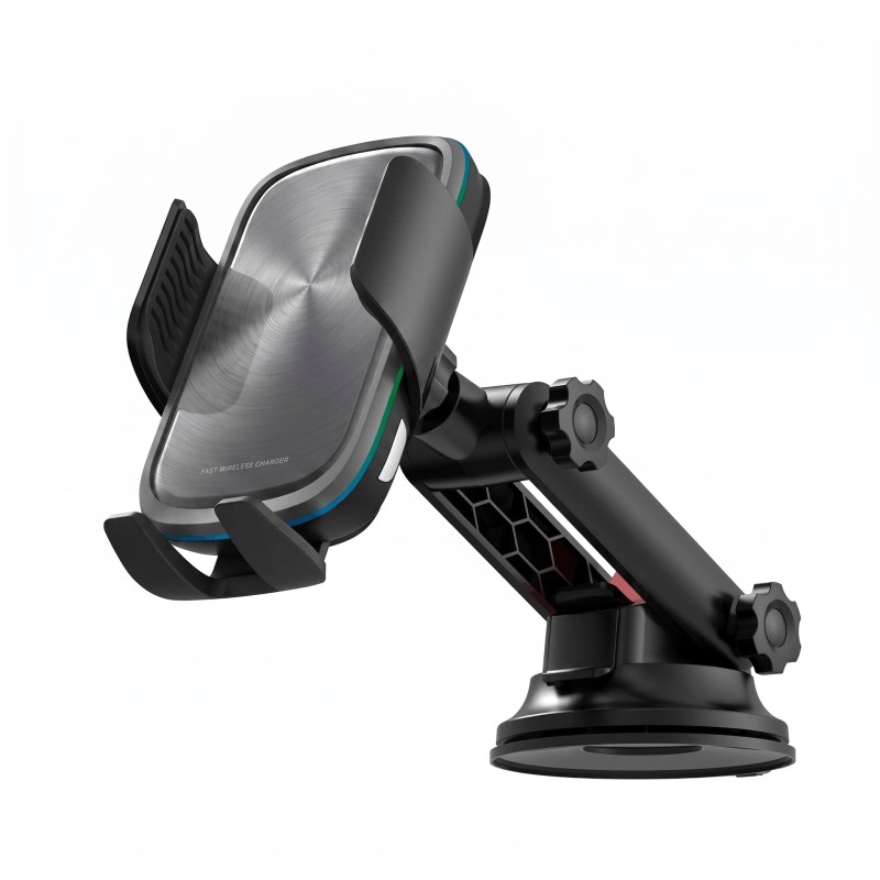 15W Wireless Charging Car Phone Mount Black