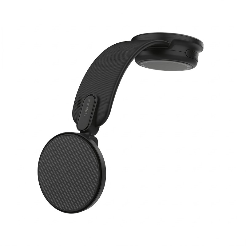 Qi2 Wireless Charging Car Mount Black 15W MagSafe Magnetic, Metal Arm, Air Vent