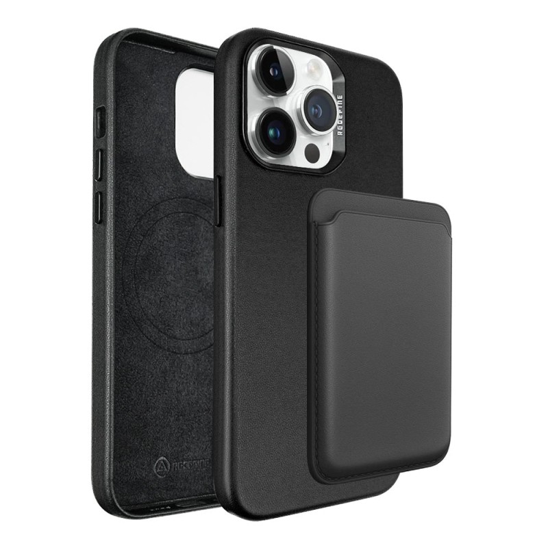 iPhone 13 Pro Leather Wallet Flip MagSafe Compatible Case Cover - Blac