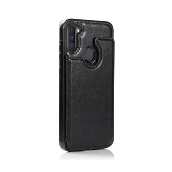 Samsung Galaxy A11 Leather Wallet Flip Diary Case Cover - Black