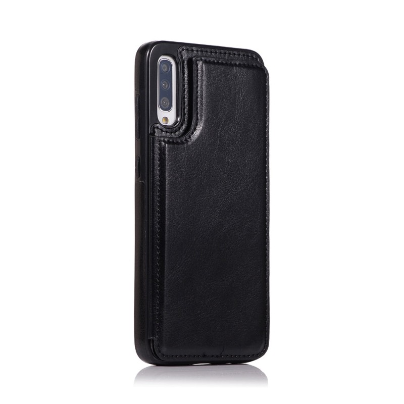 Samsung Galaxy A50 Leather Wallet Flip Case Cover - Black | Australia
