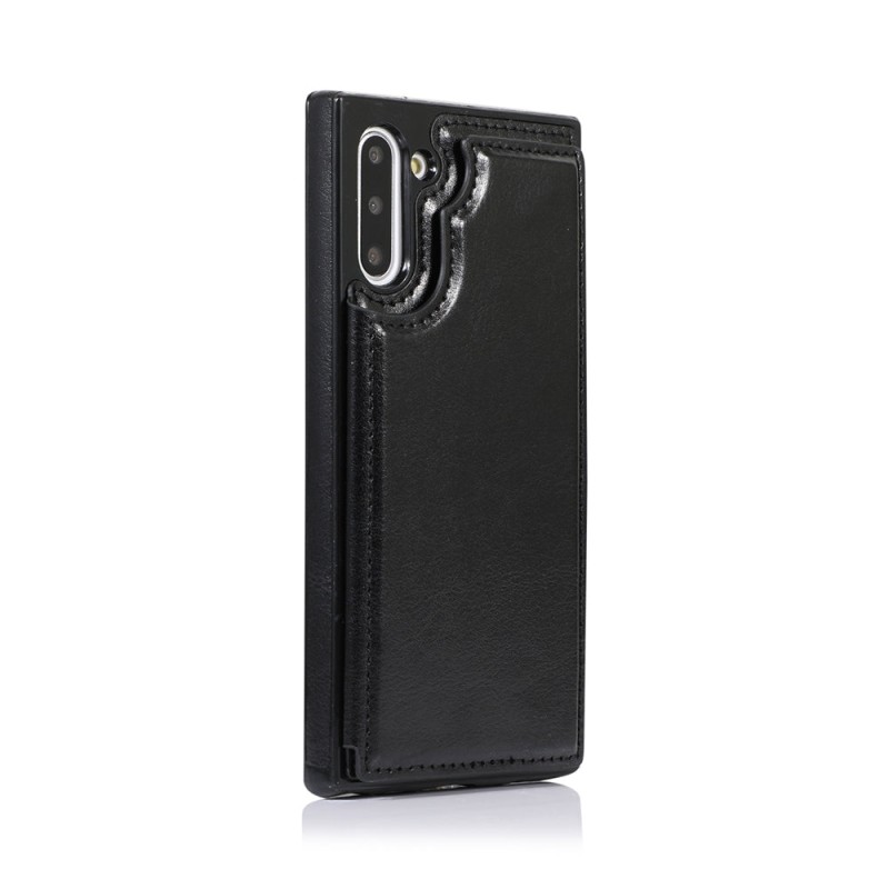 Samsung Galaxy Note 10 Leather Wallet Flip Diary Case Cover - Black