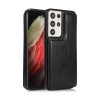 Samsung Galaxy S21 Ultra Leather Wallet Flip Diary Case Cover - Black