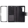 Samsung Galaxy Z Fold5 Leather Wallet Flip Diary Case Cover - Black