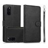 Samsung Galaxy S20 Plus Leather Wallet Flip Diary Case Cover - Black