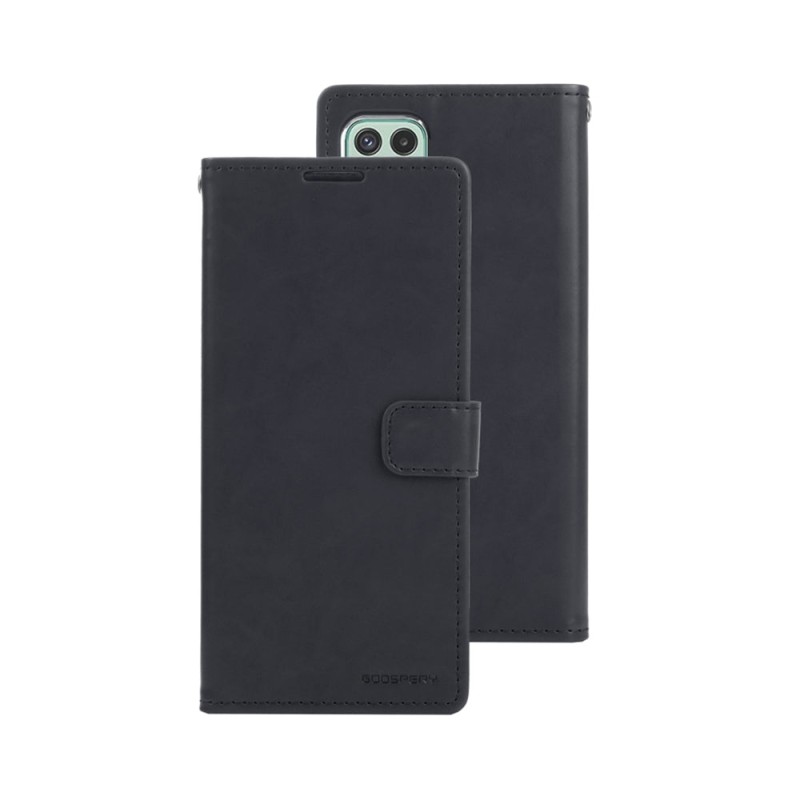Samsung Galaxy A22 Leather Wallet Flip Case Cover - Black | Australia