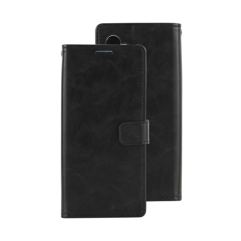Samsung Galaxy A34 Leather Wallet Flip Diary Case Cover - Black