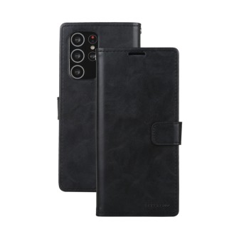 Samsung Galaxy S21 Ultra Leather Wallet Flip Diary Case Cover - Black