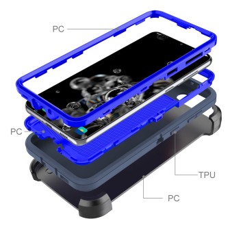 Samsung Galaxy S21 Plus Rugged Armor Belt Clip Holster Case Cover - Bl