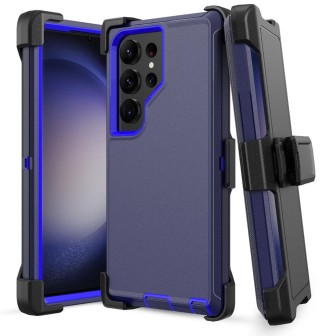 Samsung Galaxy S24 Ultra Rugged Armor Belt Clip Holster Case Cover - B