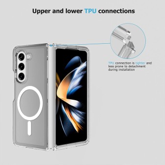 Samsung Galaxy Z Fold7 Slim Shockproof Clear MagSafe Compatible Case C