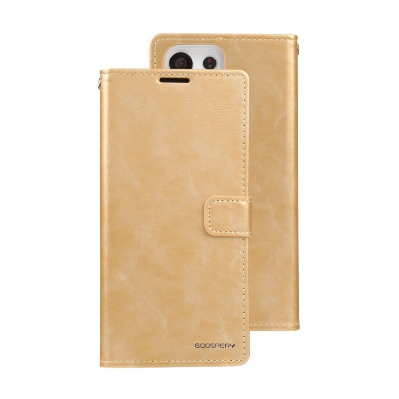 Samsung Galaxy S23 Ultra Leather Wallet Flip Diary Case Cover - Gold
