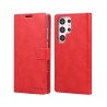 Samsung Galaxy S23 Ultra Leather Wallet Flip Diary Case Cover - Red