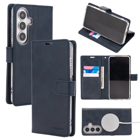 Samsung Galaxy S26 MagSafe Compatible Leather Wallet Flip Diary Case C