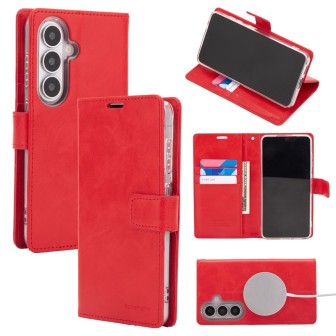 Samsung Galaxy S26 MagSafe Compatible Leather Wallet Flip Diary Case C