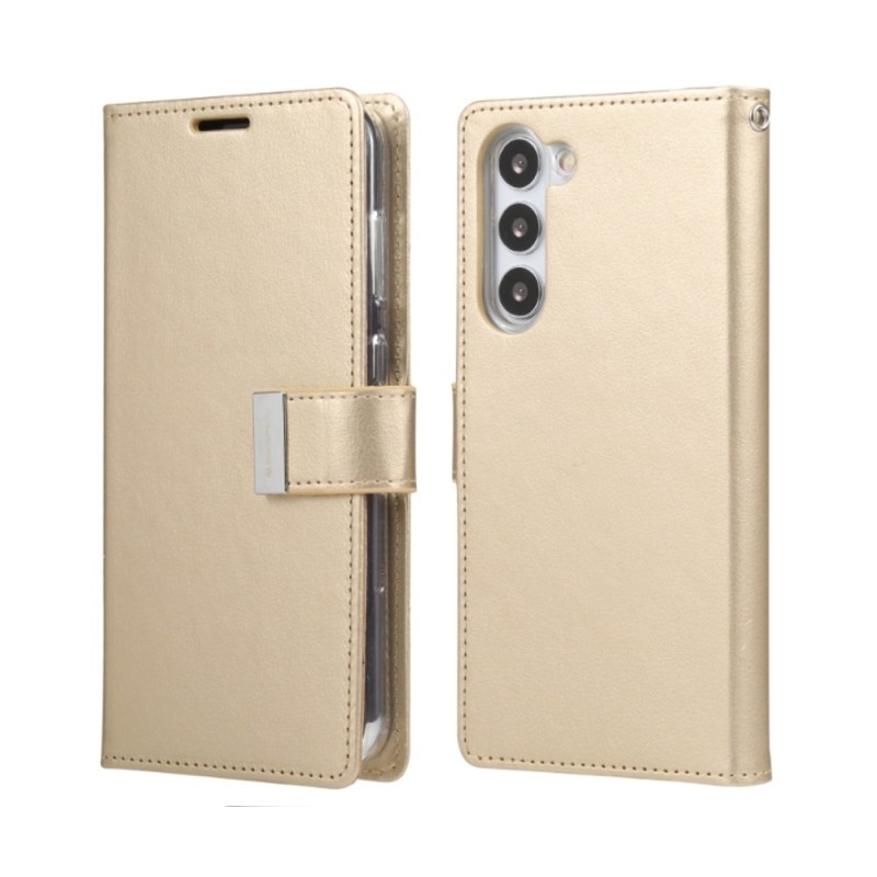 Samsung Galaxy S23 Leather Wallet Flip Diary Case Cover - Navy