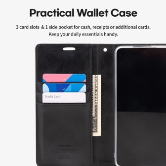 Samsung Galaxy S26 Plus MagSafe Compatible Leather Wallet Flip Diary C
