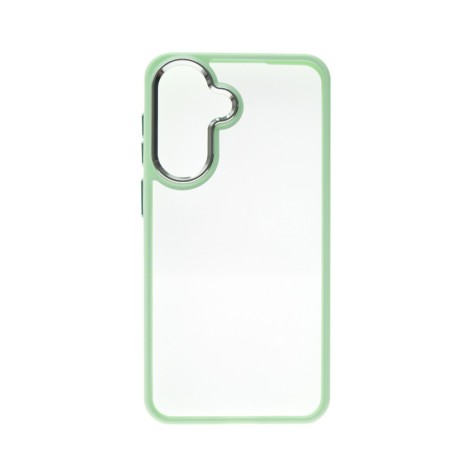 Samsung Galaxy A57 Clear with Metal Camera Frame Case Cover - Black