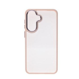 Samsung Galaxy A57 Clear with Metal Camera Frame Case Cover - Black
