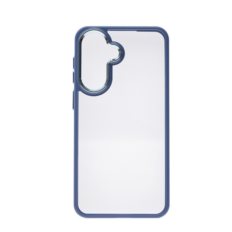 Samsung Galaxy A57 Clear with Metal Camera Frame Case Cover - Blue