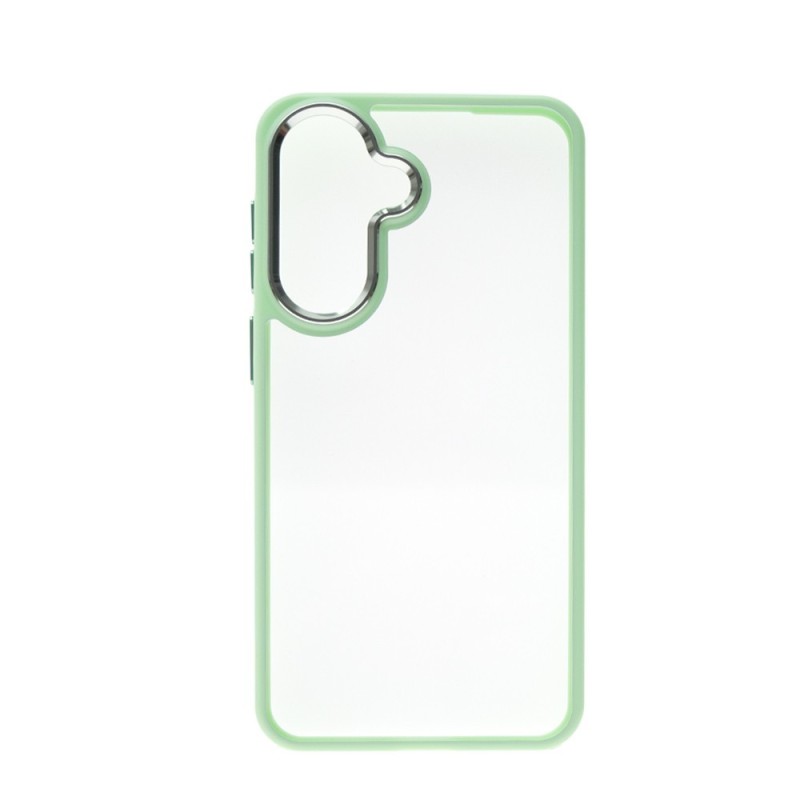 Samsung Galaxy A57 Clear with Metal Camera Frame Case Cover - Blue