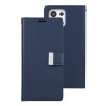Samsung Galaxy S23 Ultra Leather Wallet Flip Diary Case Cover - Navy