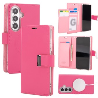 Samsung Galaxy S26 MagSafe Compatible Leather Wallet Flip Diary Case C