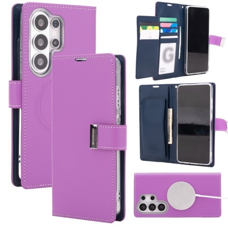 Samsung Galaxy S26 Ultra MagSafe Compatible Leather Wallet Flip Diary