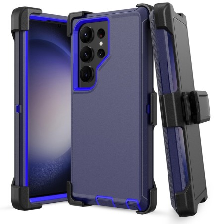Samsung Galaxy S23 Ultra Rugged Armor Belt Clip Holster Case Cover - N