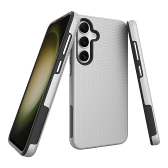 Samsung Galaxy S23 FE Rugged Shockproof Case Cover - Silver