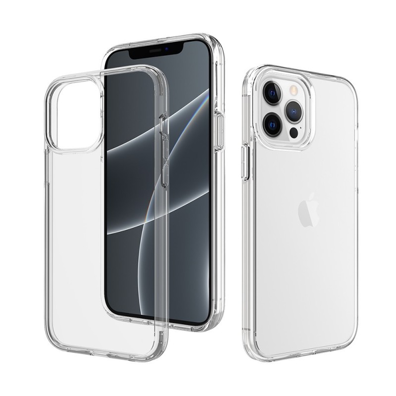 iPhone 15 Pro Max Slim Shockproof Clear Case Cover - Transparent