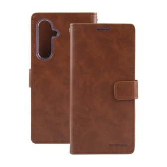 Samsung Galaxy S23 FE Leather Wallet Flip Diary Case Cover - Brown