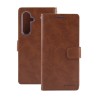 Samsung Galaxy S23 FE Leather Wallet Flip Diary Case Cover - Brown