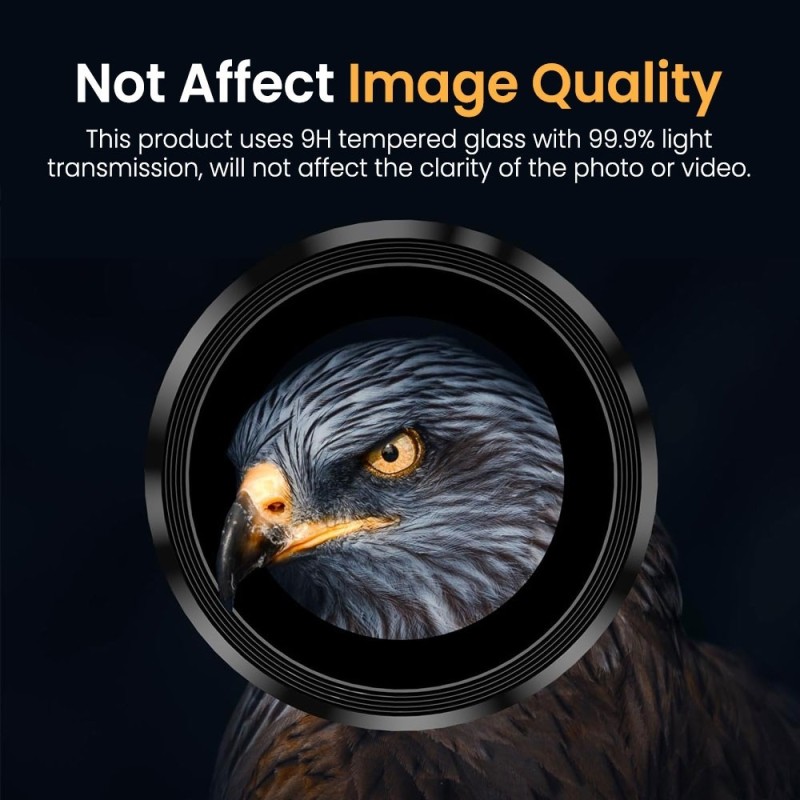 Samsung Galaxy S23 Ultra HD Clear Camera Lens Protector - Black
