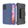 Samsung Galaxy A52 Rugged Armor Belt Clip Holster Case Cover - Navy