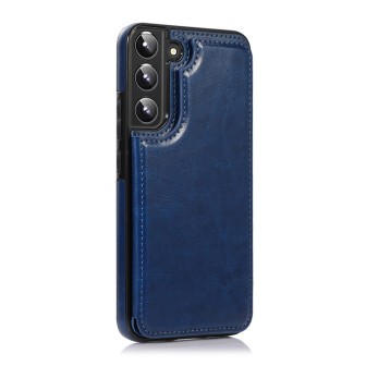 Samsung Galaxy S22 Plus Leather Wallet Flip Diary Case Cover - Blue